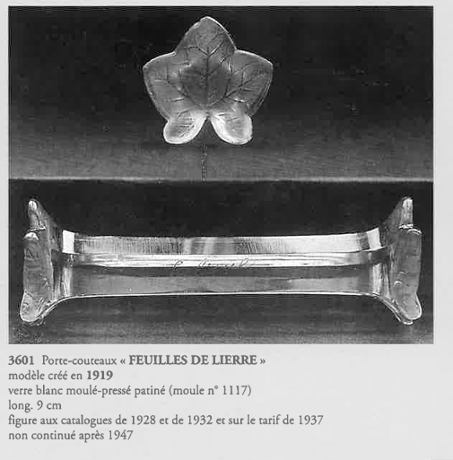 テーブルウェア「蔦の葉 FEUILLES DE LIERRE ナイフレスト【1客のみ】」